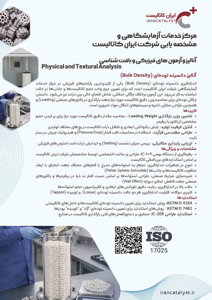 خدمات ازمایشگاهی شرکت ایران کاتالیست